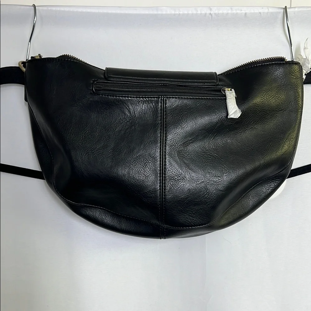 Elegant Black Leather Women's Bag baguette clutch bag - Picture 4 of 4